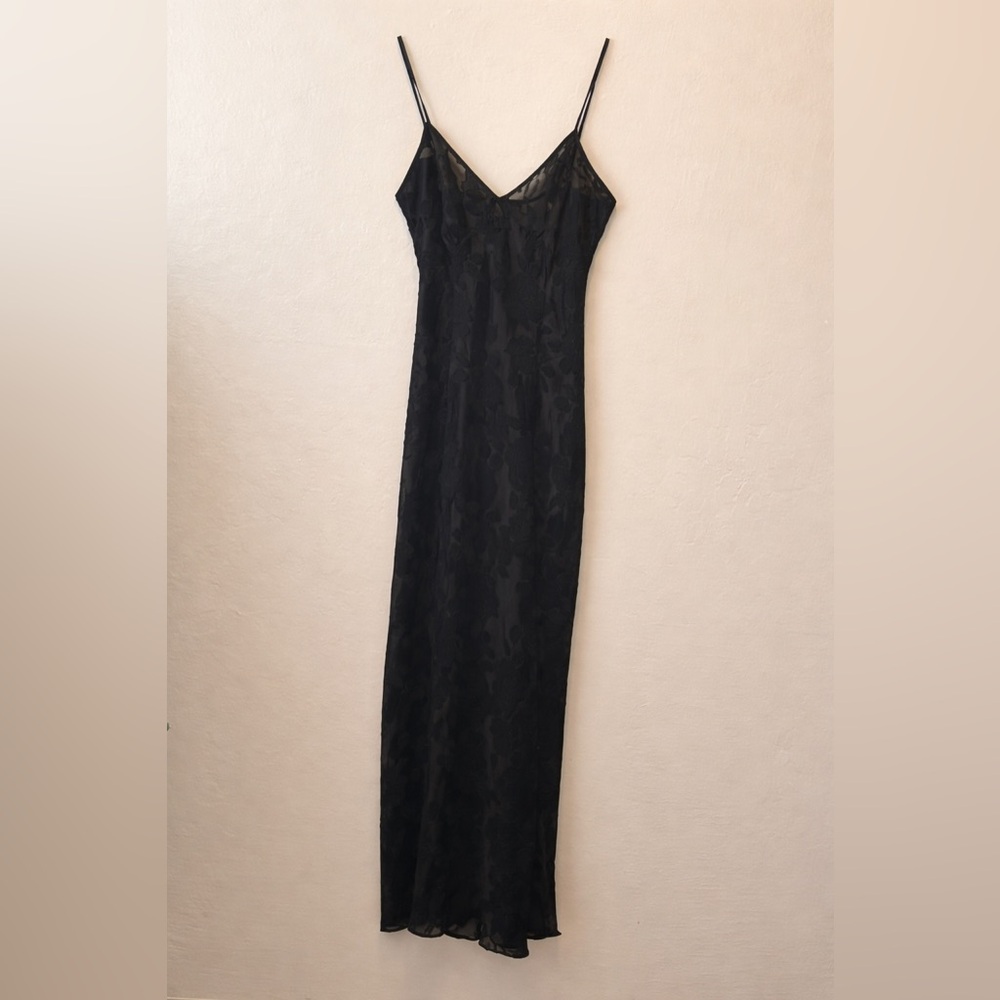 Victoria’s Secret Vintage Gold label Sheer Burnout Slip Dress